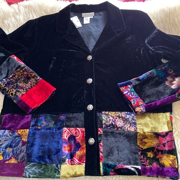 Women's Multicolor Patchwork Jacket - Picture 1 of 7